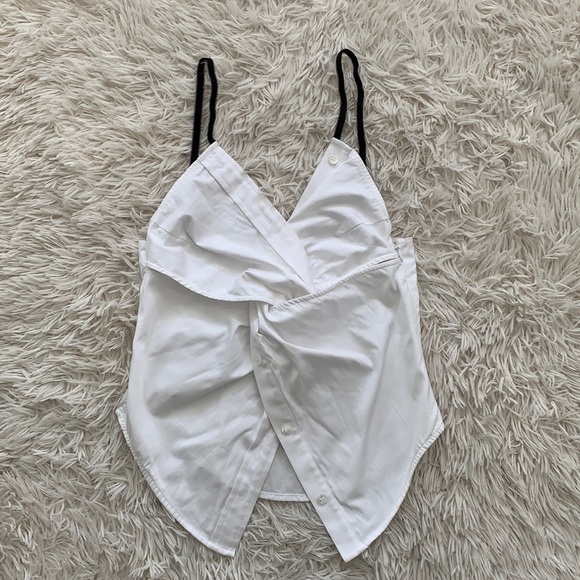Alexander Wang Tops - Alexander Wang twist front white poplin cami top sz 2